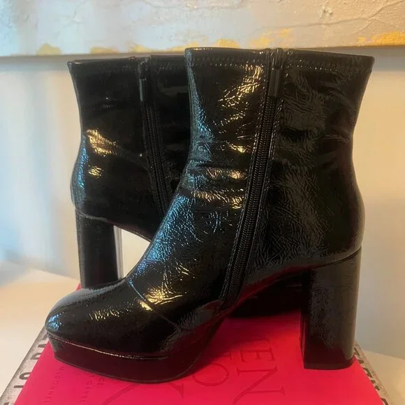 Impo Ovaida Platform Booties Black Size 8 1/2 m - Picture 4 of 8